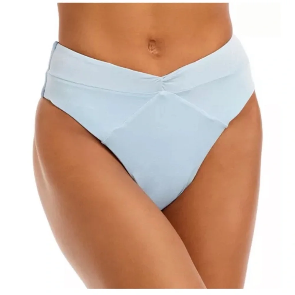 New L*Space Nancy Lee Bitsy Swim Bottoms in Shimmery Light Blue size M